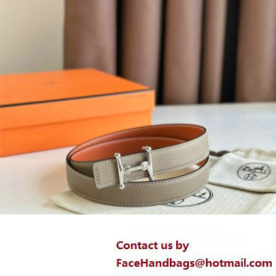 Hermes Mors H belt buckle  &  Reversible leather strap 24 mm 05 2023